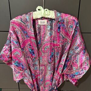 Vibrant Paisley Kimono Top